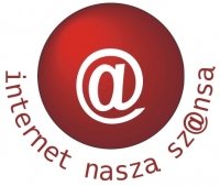 Na grafice symbol e-maila i napis Internet naszą szansą