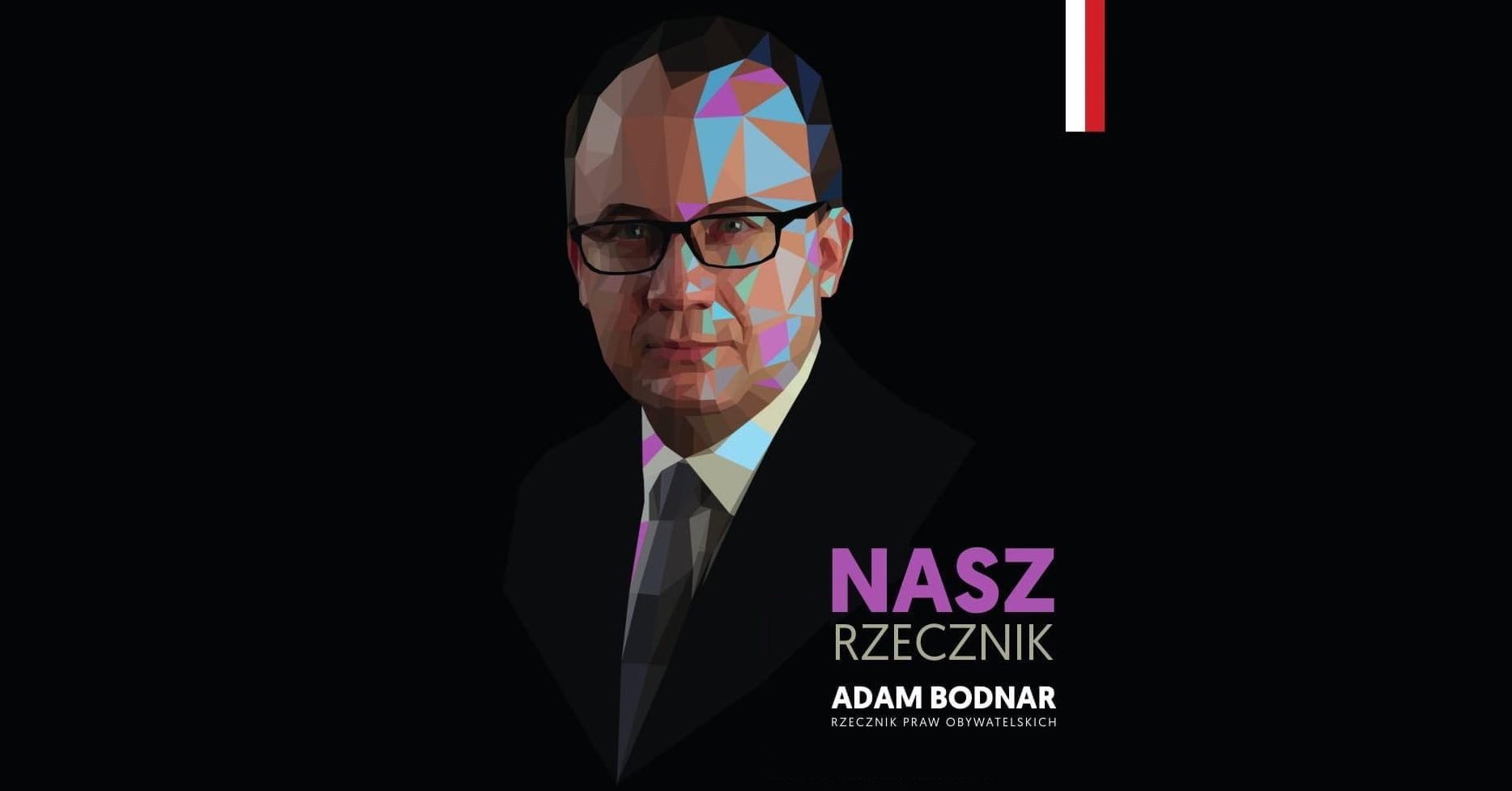 Na grafice postać Adama Bodnara i napis Nasz Rzecznik