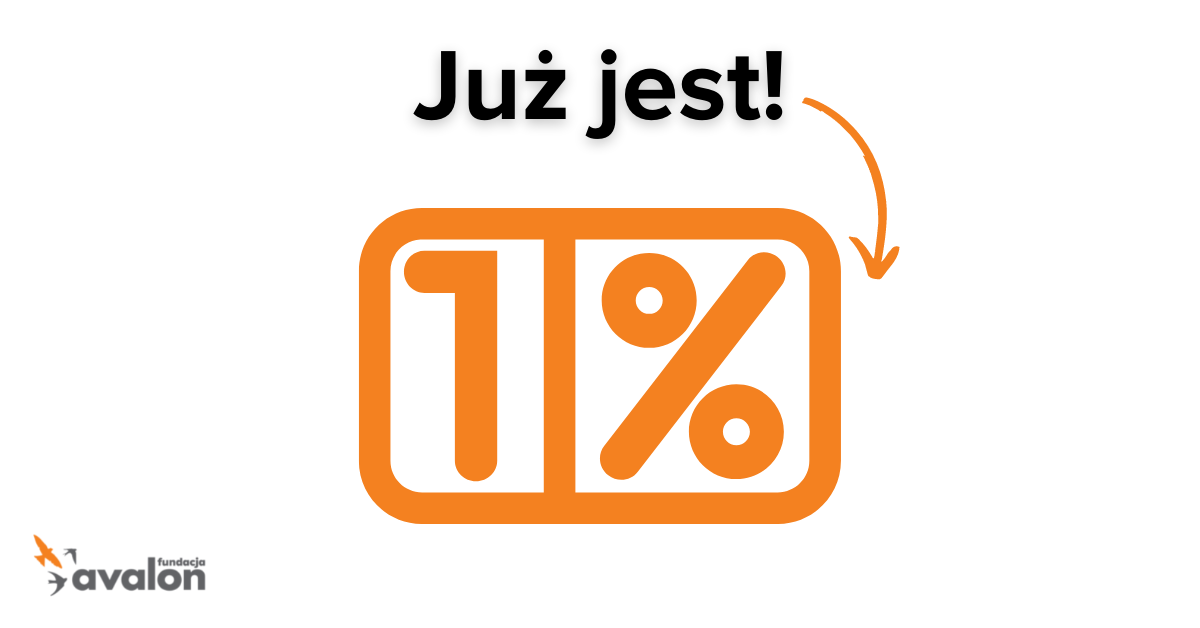 Na grafice logotyp jednego procenta i napis Już jest!