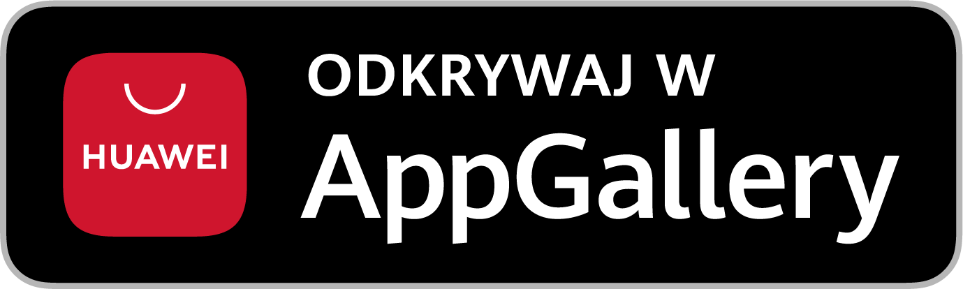 Przycisk w napisem Odkrywaj w AppGallery